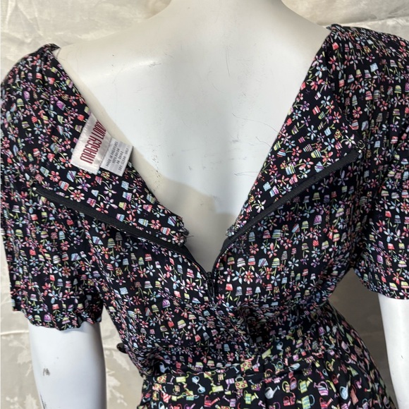 Maggy London Black Casual Sheath Maxi Dress with Short Sleeves and Scoop Neck - Picture 9 of 12